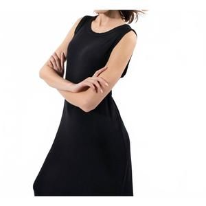 NEW RECOLLECTION BRAND ribbed tank dress in black